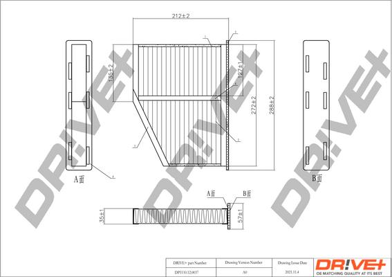 Dr!ve+ DP1110.12.0037 - Filtrs, Salona telpas gaiss adetalas.lv