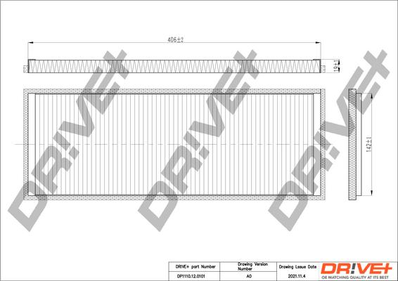 Dr!ve+ DP1110.12.0101 - Filtrs, Salona telpas gaiss adetalas.lv