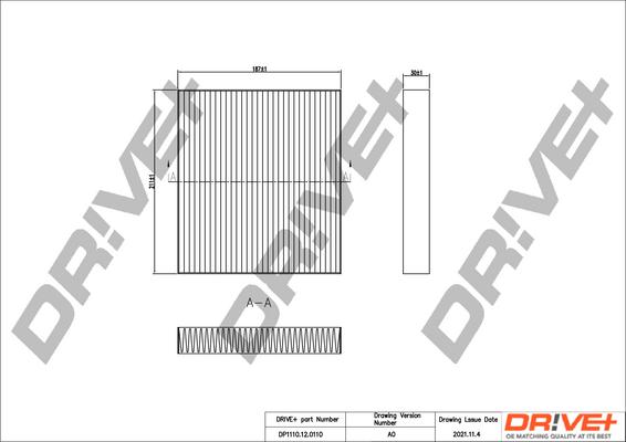 Dr!ve+ DP1110.12.0110 - Filtrs, Salona telpas gaiss adetalas.lv