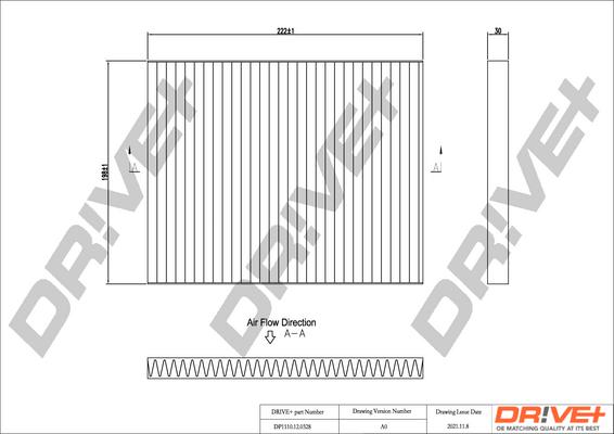 Dr!ve+ DP1110.12.0328 - Filtrs, Salona telpas gaiss adetalas.lv