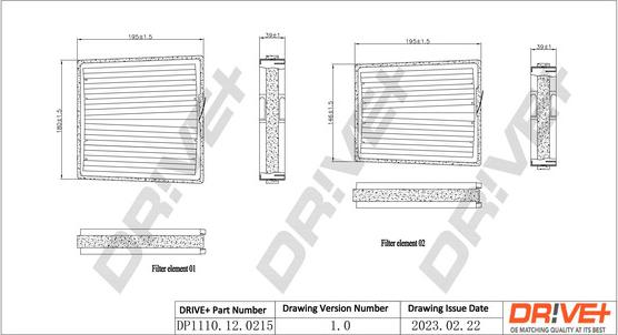 Dr!ve+ DP1110.12.0215 - Filtrs, Salona telpas gaiss adetalas.lv