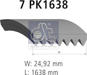 DT Spare Parts 6.31561 - Ķīļrievu siksna adetalas.lv