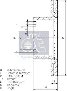 DT Spare Parts 4.63986 - Bremžu diski adetalas.lv