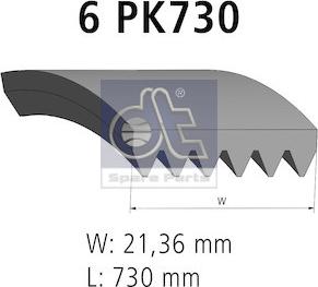 DT Spare Parts 12.15415 - Ķīļrievu siksna adetalas.lv