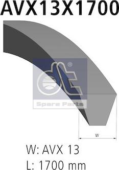 DT Spare Parts 3.34423 - Ķīļsiksnas komplekts adetalas.lv