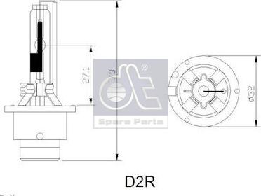 DT Spare Parts 3.32942 - Kvēlspuldze, Pamatlukturis adetalas.lv