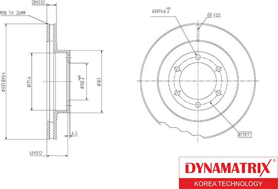 Dynamatrix DBD1594 - Bremžu diski adetalas.lv