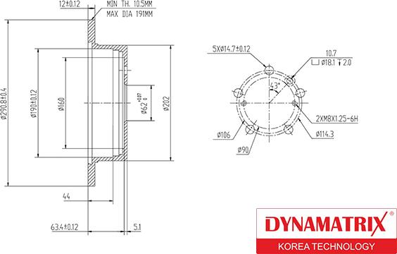 Dynamatrix DBD1380 - Bremžu diski adetalas.lv