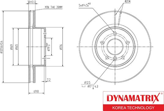 Dynamatrix DBD1242 - Bremžu diski adetalas.lv