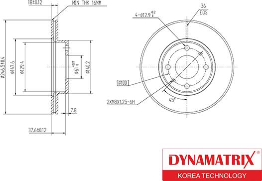 Dynamatrix DBD867 - Bremžu diski adetalas.lv