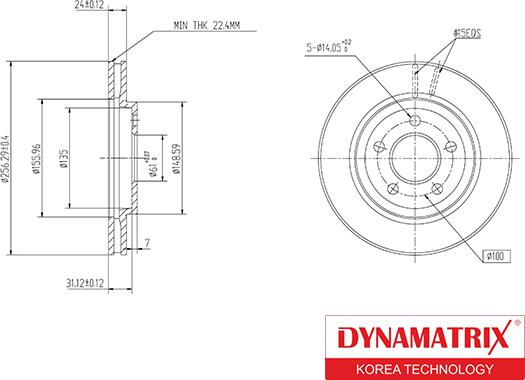 Dynamatrix DBD2001 - Bremžu diski adetalas.lv