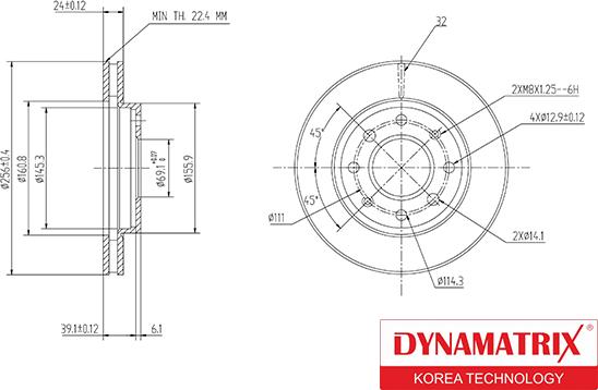 Dynamatrix DBD741 - Bremžu diski adetalas.lv