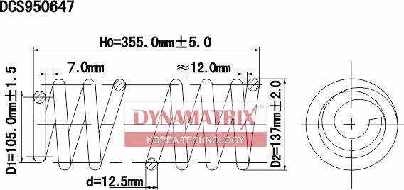 Dynamatrix DCS950647 - Balstiekārtas atspere adetalas.lv