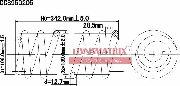 Dynamatrix DCS950205 - Balstiekārtas atspere adetalas.lv