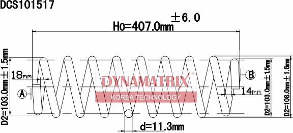 Dynamatrix DCS101517 - Balstiekārtas atspere adetalas.lv