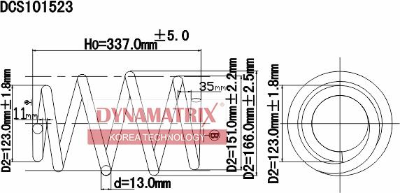 Dynamatrix DCS101523 - Balstiekārtas atspere adetalas.lv