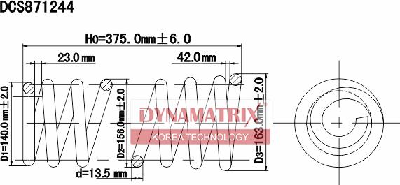 Dynamatrix DCS871244 - Balstiekārtas atspere adetalas.lv