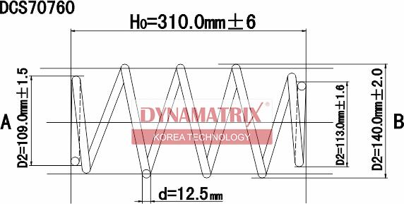 Dynamatrix DCS70760 - Balstiekārtas atspere adetalas.lv