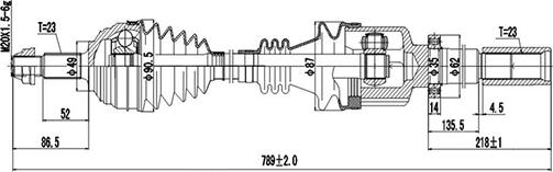 Dynamatrix DDS250443 - Piedziņas vārpsta adetalas.lv