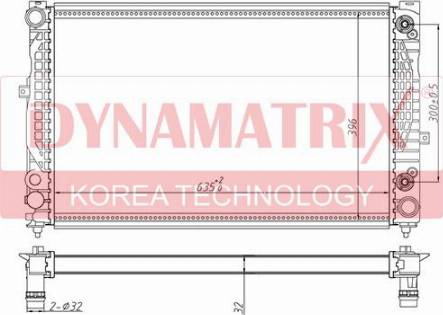 Dynamatrix DR60498 - Radiators, Motora dzesēšanas sistēma adetalas.lv