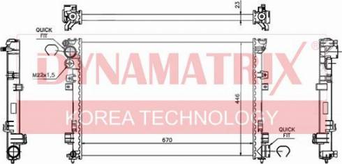 Dynamatrix DR61875A - Radiators, Motora dzesēšanas sistēma adetalas.lv