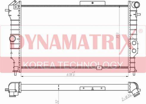 Dynamatrix DR630631 - Radiators, Motora dzesēšanas sistēma adetalas.lv