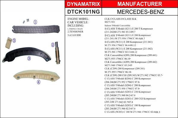 Dynamatrix DTCK101NG - Sadales vārpstas piedziņas ķēdes komplekts adetalas.lv