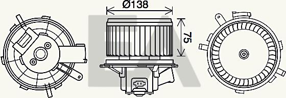 EACLIMA 42A55019 - Elektromotors, Salona ventilācija adetalas.lv