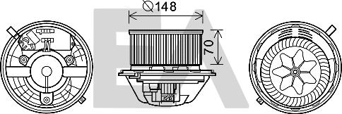 EACLIMA 42A07004 - Elektromotors, Salona ventilācija adetalas.lv