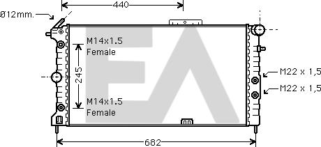 EACLIMA 31R54157 - Radiators, Motora dzesēšanas sistēma adetalas.lv