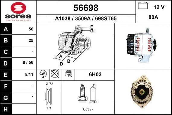 EAI 56698 - Ģenerators adetalas.lv