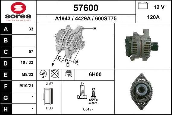 EAI 57600 - Ģenerators adetalas.lv