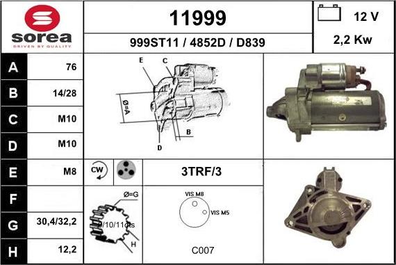 EAI 11999 - Starteris adetalas.lv