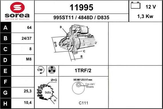 EAI 11995 - Starteris adetalas.lv