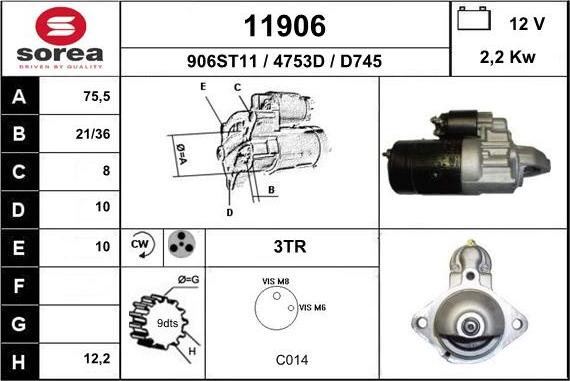 EAI 11906 - Starteris adetalas.lv