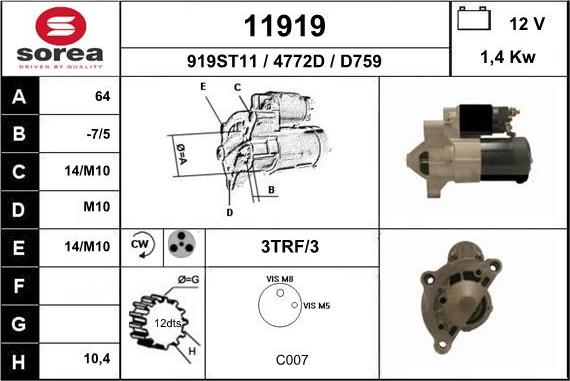 EAI 11919 - Starteris adetalas.lv