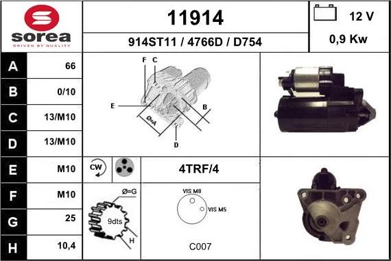 EAI 11914 - Starteris adetalas.lv