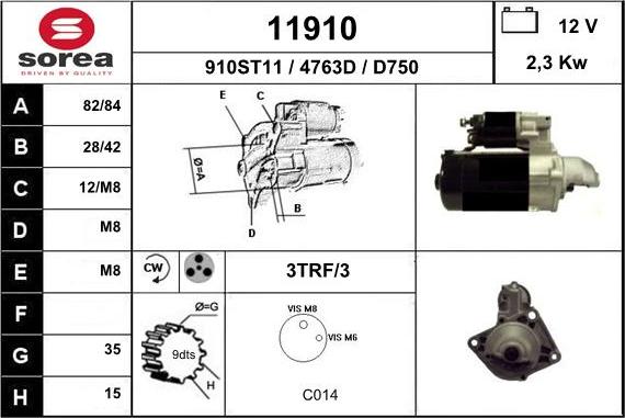 EAI 11910 - Starteris adetalas.lv