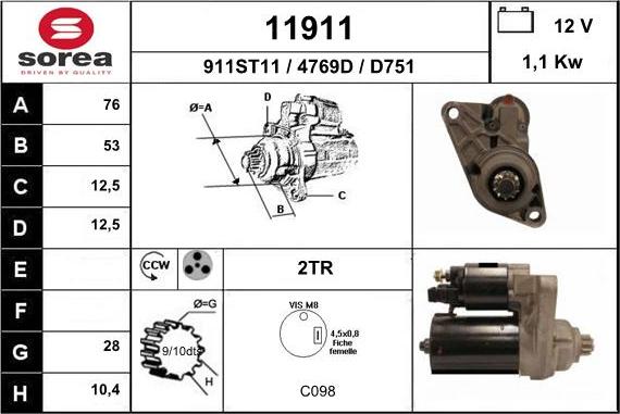 EAI 11911 - Starteris adetalas.lv