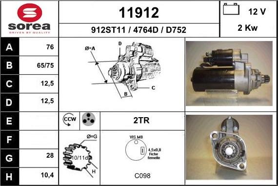 EAI 11912 - Starteris adetalas.lv