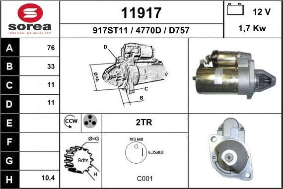 EAI 11917 - Starteris adetalas.lv