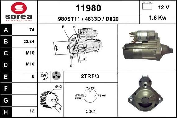 EAI 11980 - Starteris adetalas.lv