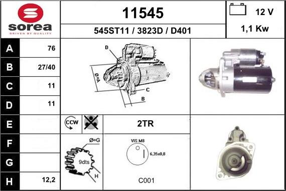 EAI 11545 - Starteris adetalas.lv