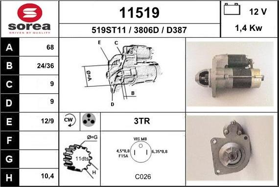 EAI 11519 - Starteris adetalas.lv