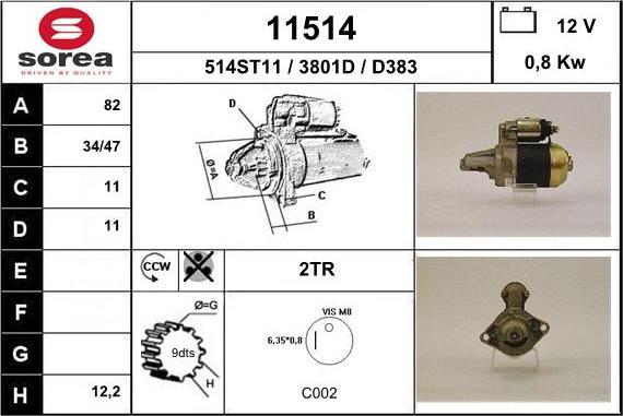 EAI 11514 - Starteris adetalas.lv