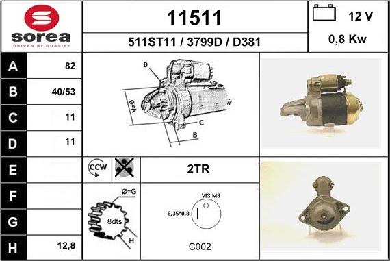 EAI 11511 - Starteris adetalas.lv