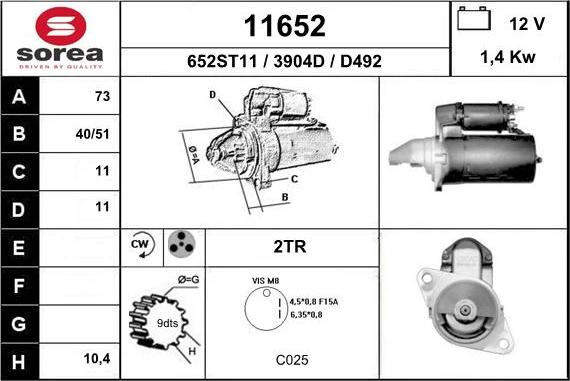 EAI 11652 - Starteris adetalas.lv