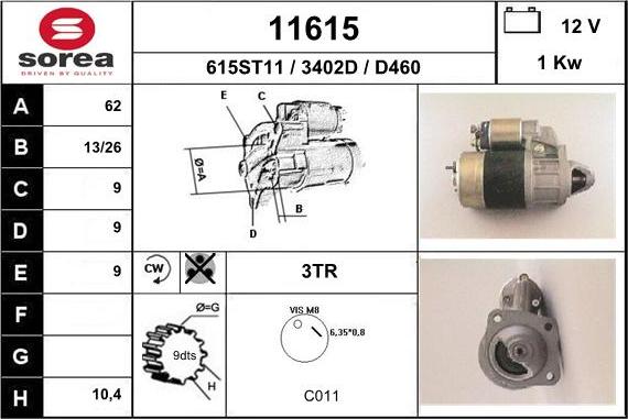 EAI 11615 - Starteris adetalas.lv