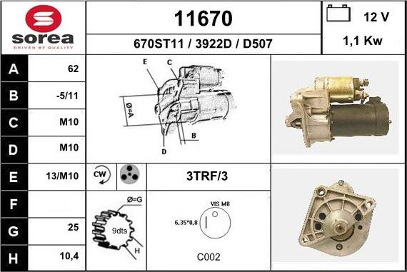 EAI 11670 - Starteris adetalas.lv