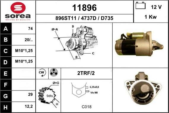 EAI 11896 - Starteris adetalas.lv